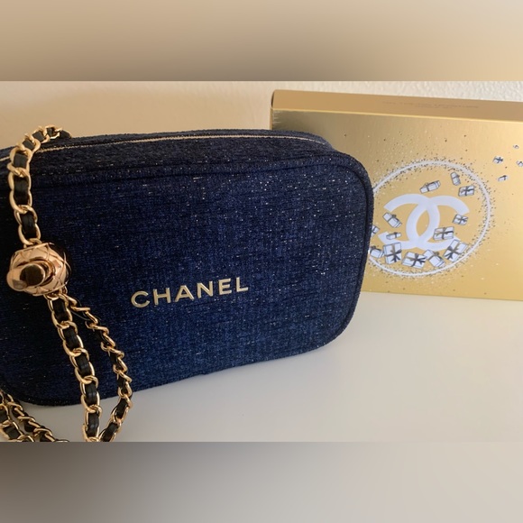CHANEL Bags Chanel Holiday Cosmetic Pouch Crossbody Makeup Bag